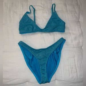 Triangl Bikini - Maia Baby Blue Sparkle